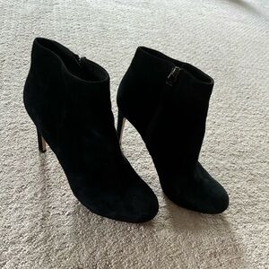 Via Spiga black velvet heels